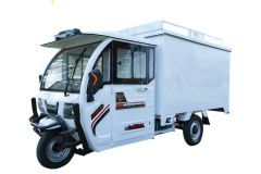 Electric Cargo Tricycle with Cooling Cabinet Solar Electric Tricycle Driving Long Range